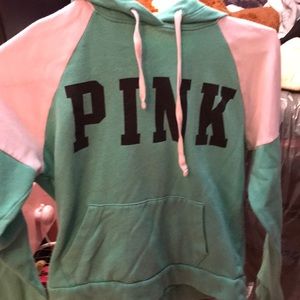 Green and white sweatshirt